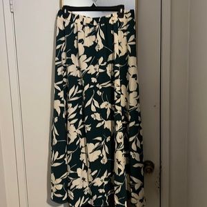 2 piece tropical print skirt and crop top